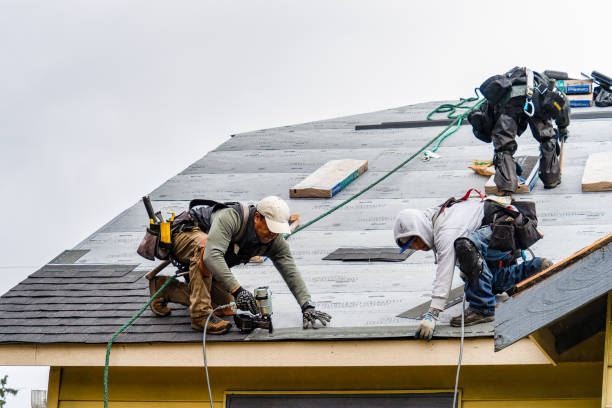 Professional Roofing technician working in South Bethlehem, NY